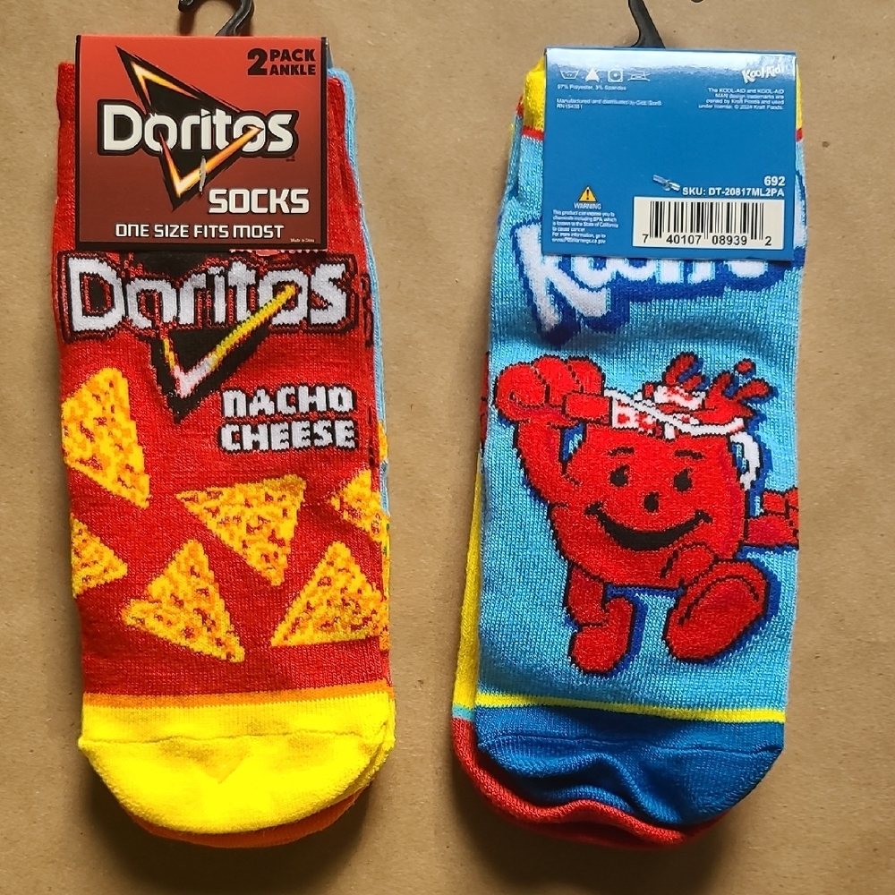 Doritos and Kool-Aid Ankle Socks